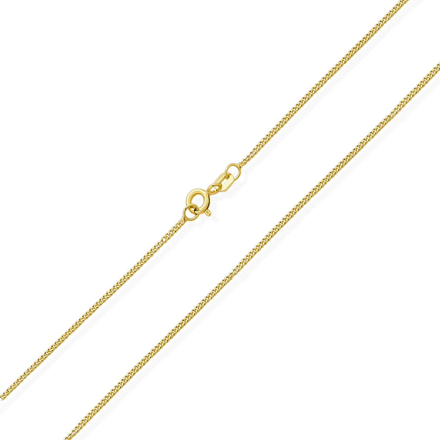 Bling Jewelry Unisex Thin 2MM Strong Simple Miami Cuban Curb Chain Necklace For Women Men Yellow Gold Plated.925 Sterling Silver 24 Inch