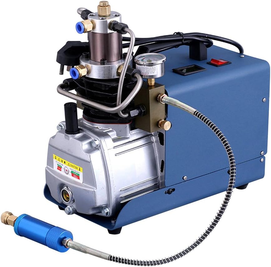 HiHydro 110V 300BAR 30MPA 4500PSI Electric high pressure pump Air Compressor for Pneumatic PCP Inflator Airgun Scuba Rifle Pump (30MPa 110V)