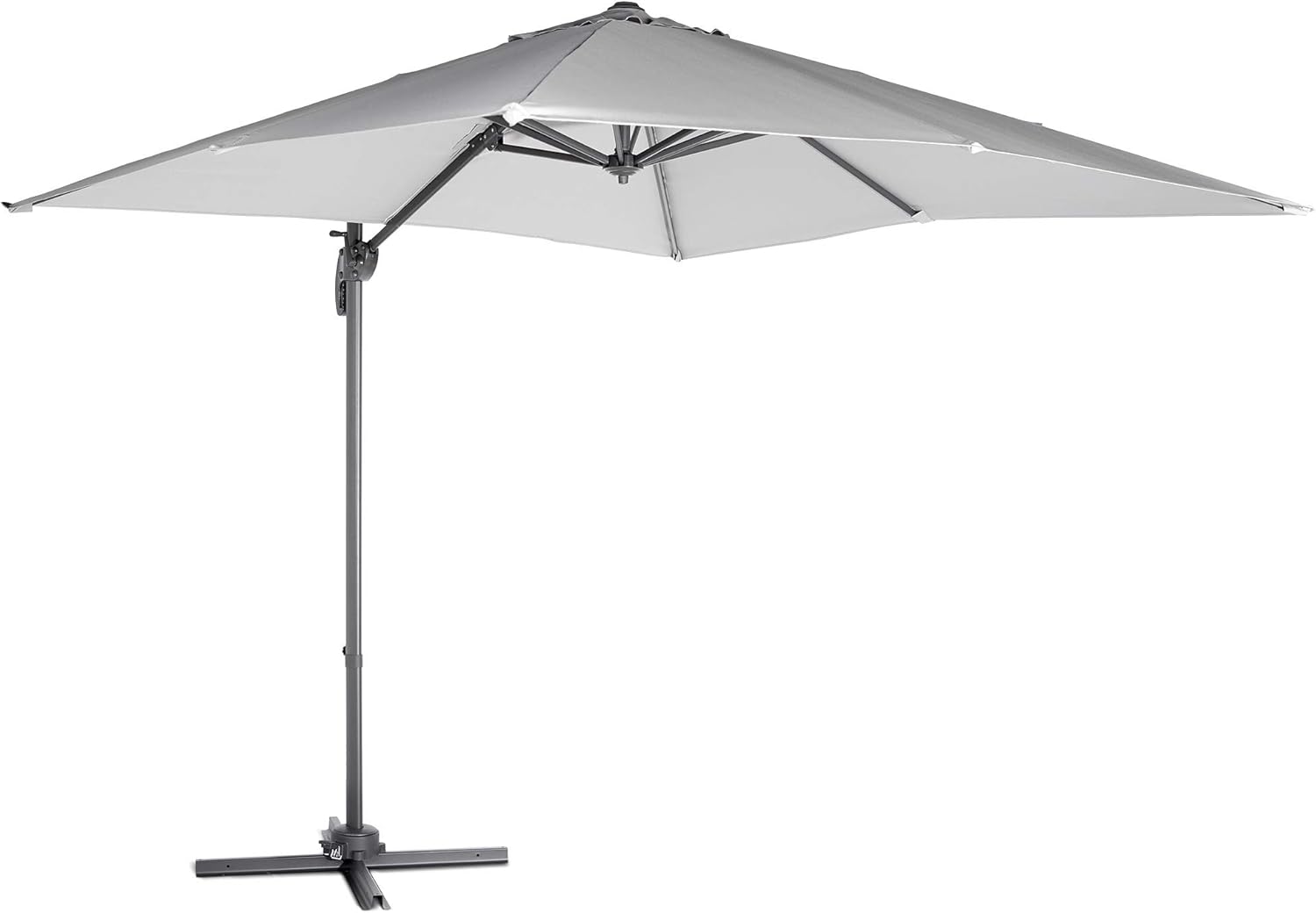 VonHaus Roma Parasol Grey Garden Cantilever with UV30+ Protection