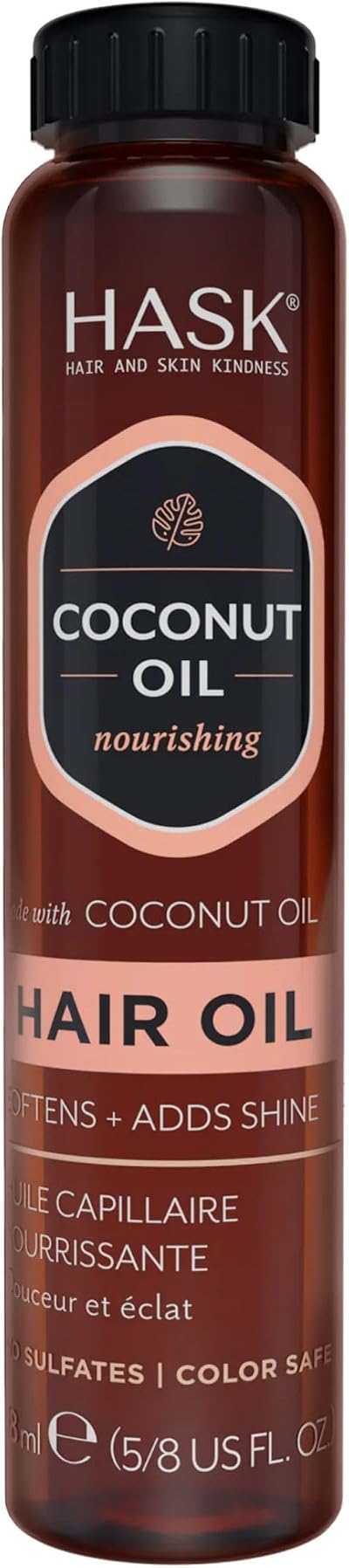 HASK Coconut Nourishing Shine Oil Vial 18mL - All Hair Types, Sulfate Free