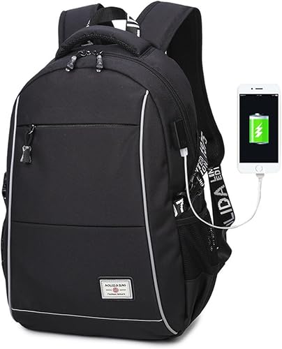 Amazon Co Jp Travistar リュックサック 高校生 ナイロンバックパック 超軽量 通学 旅行デイパック Usbポート付き 15 6インチpcバッグ シューズ バッグ