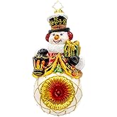 Christopher Radko Hand-Crafted European Glass Christmas Tree Decorative Ornament, Radiant Reflections Snowman
