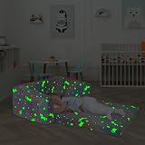 Decalsweet Unicorn Foldable Kids Sofa 2 in 1 Glow Bed with Pocket view 5