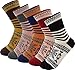 Women's Snowflake Pattern Casual Cotton Fashion Crew Dress Socks,5 Pairs Set