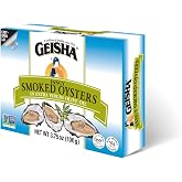 GEISHA Smoked Oysters in Extra Virgin Olive Oil 3.75oz(Pack of 12), Smoked Oysters | Zero Trans Fat - No Sugar Added &ndash; Farm Raised &ndash; Rich in Iron(20% DV per serving) &ndash; Gluten Free &ndash; Good Source of Protein(32% DV per serving) &ndash; NON-GMO Project Verified