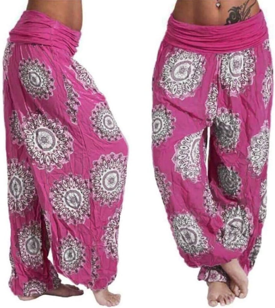 Womens Loose Print Harem Full Length Pants, HOMEBABY Ladies Wide Leg Trousers Leggings Plus Size