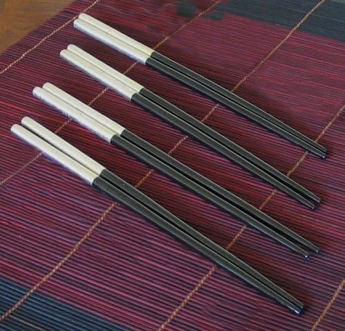 Shopping the Globe Silver Leaf Chopsticks Gift Set of 4 Pairs