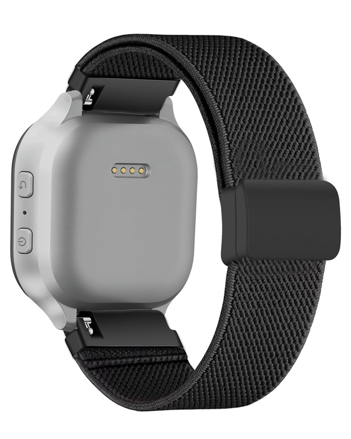 MAKCPOIMER Kid's Nylon Solo Loop Watch Band | Compatible with Gabb/Gizmo/SyncUP Coso Jr. Track Watches | 20mm Stretchy Elastic Strap with Magnetic Buckle