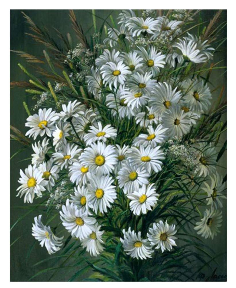 ABEUTY DIY Paint by Numbers for Adults Beginner - Daisy Potted Plants 16x20 inches Number Painting (No Frame)