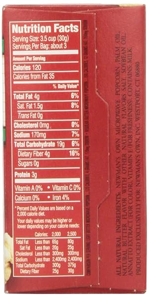 NEWMAN’S OWN LIGHT BUTTER POPCORN, 3.5 OZ, 3 CT