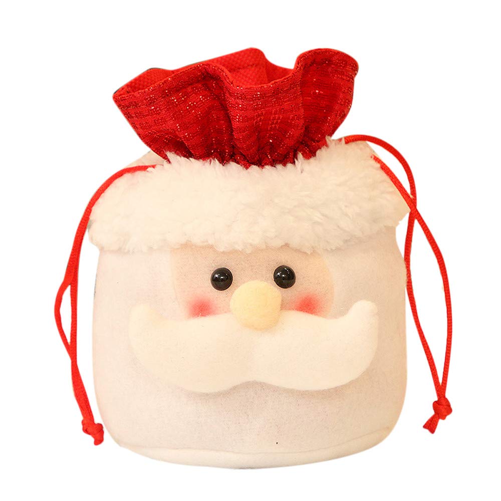 Christmas Candy Party Gift Bag Decorations Xmas Storage Packing Wrapper Supplies (A, 15 X 18cm.)