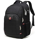 Della Gao Laptop Backpack for Men, Large Anti-Theft Business Travel Backpack with USB Charging Port, Water Resistant College Computer Bag for Men/Women for 17 Inch Laptop and Notebook | Anti-Theft, Water Resistant, for 17 Inch Laptop, and Notebook