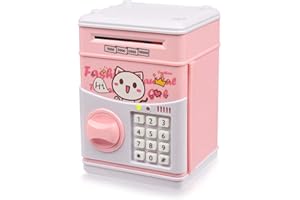 Yoego piggy bank for Kids ,Electronic Password, Safe Bank Mini ATM Toy for 3-14 Year Old Boys and Girls