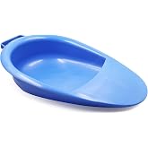 Pepe Mobility Bed Pan for Elderly Women and Men, Bedpan with Handle, Blue | 2 Liter Capacity, Spill Proof Wedge Design, Lightweight and Easy to Empty, For Disabled and Bedridden Adults