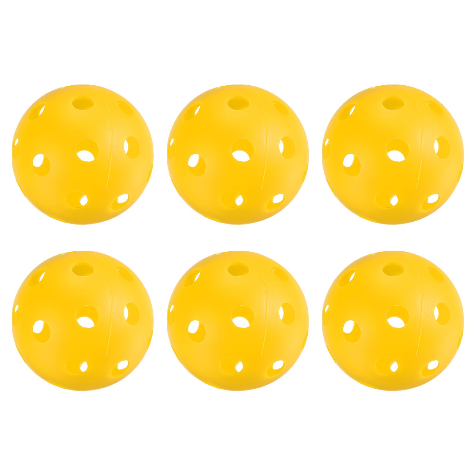 PATIKIL Outdoor Pickleball Balls 26 Holes Pickleball 6 Pack Pickleball Balls for Amateurs Indoor and Outdoor Sport, Yellow
