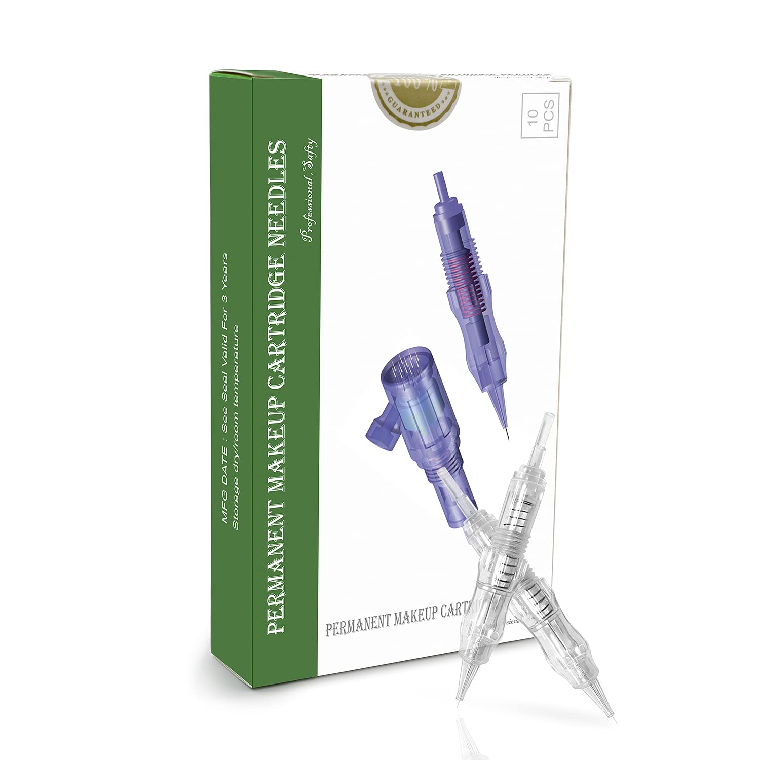 TATELF Tattoo Cartridges Needles - 10pcs Screw Needles 1RL for Permanent Makeup Machine Tattoo Eyebrow Eyeliner Lip Contour