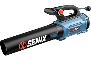 SENIX 12 AMP Handheld Electric Leaf Blower, Up to 700 CFM and 110 MPH, Variable Speed, Lightweight, 120v (BLAE12-M)