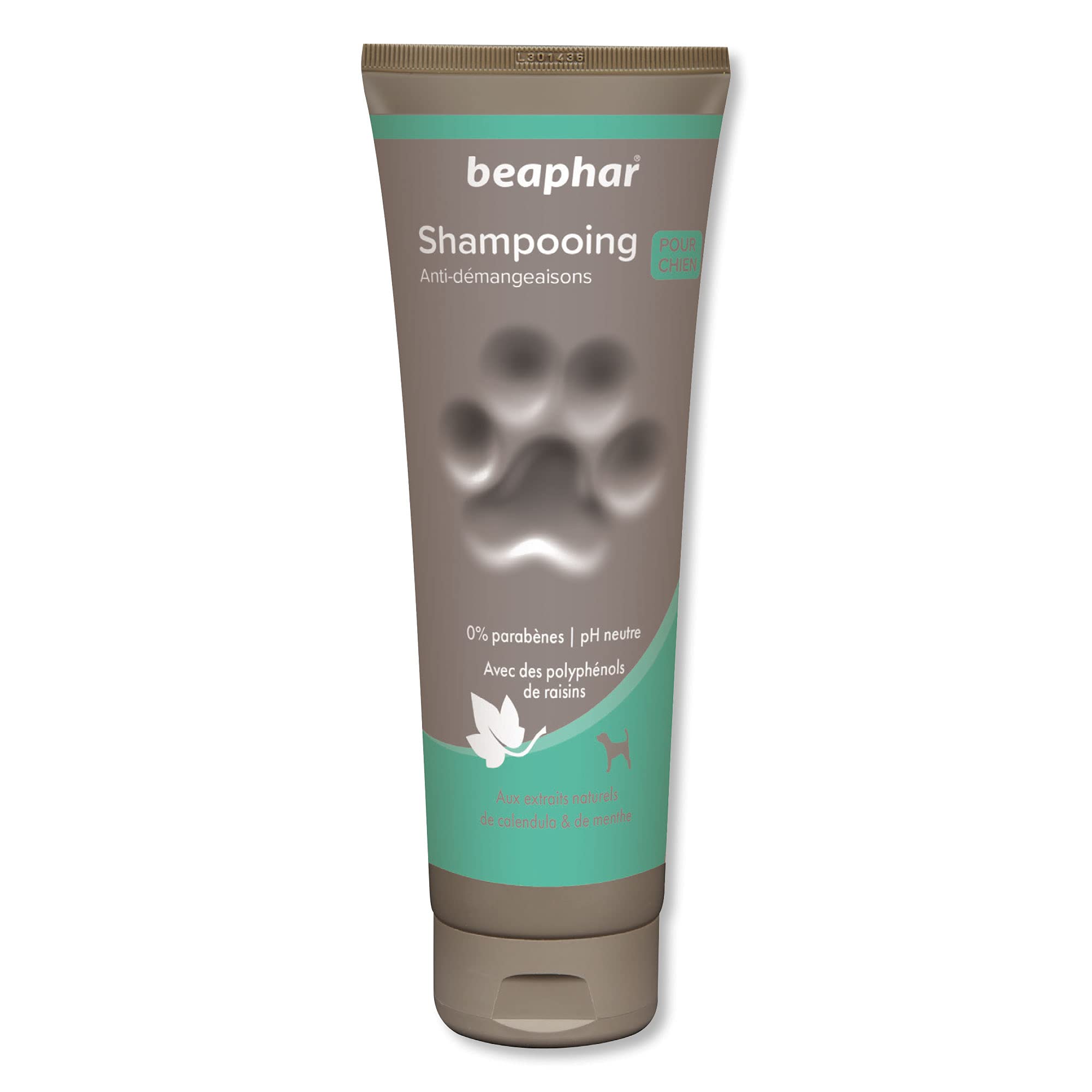 BEAPHAR Anti-Itch Dog Shampoo - Natural Calendula, Mint & Grape Polyphenol Extracts - Soothes Itching & Irritation - pH Neutral & Parben Free - 250ml