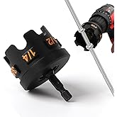 Nut Zipper Drill Attachment for Fast Nut and Bolt Removal, Aluminium Alloy Hex Shank Nut Driver for 1/4", 3/8", and 1/2" Threaded Rods,Fast Nut and Bolt Removal for Conduit Racks,Strut Systems 1 piece