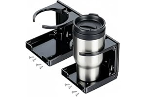 Zynaxir Lot de 2 porte-gobelets réglables pour bateau avec vis, porte-gobelet pliable pour voiture, camion, camping-car, van,