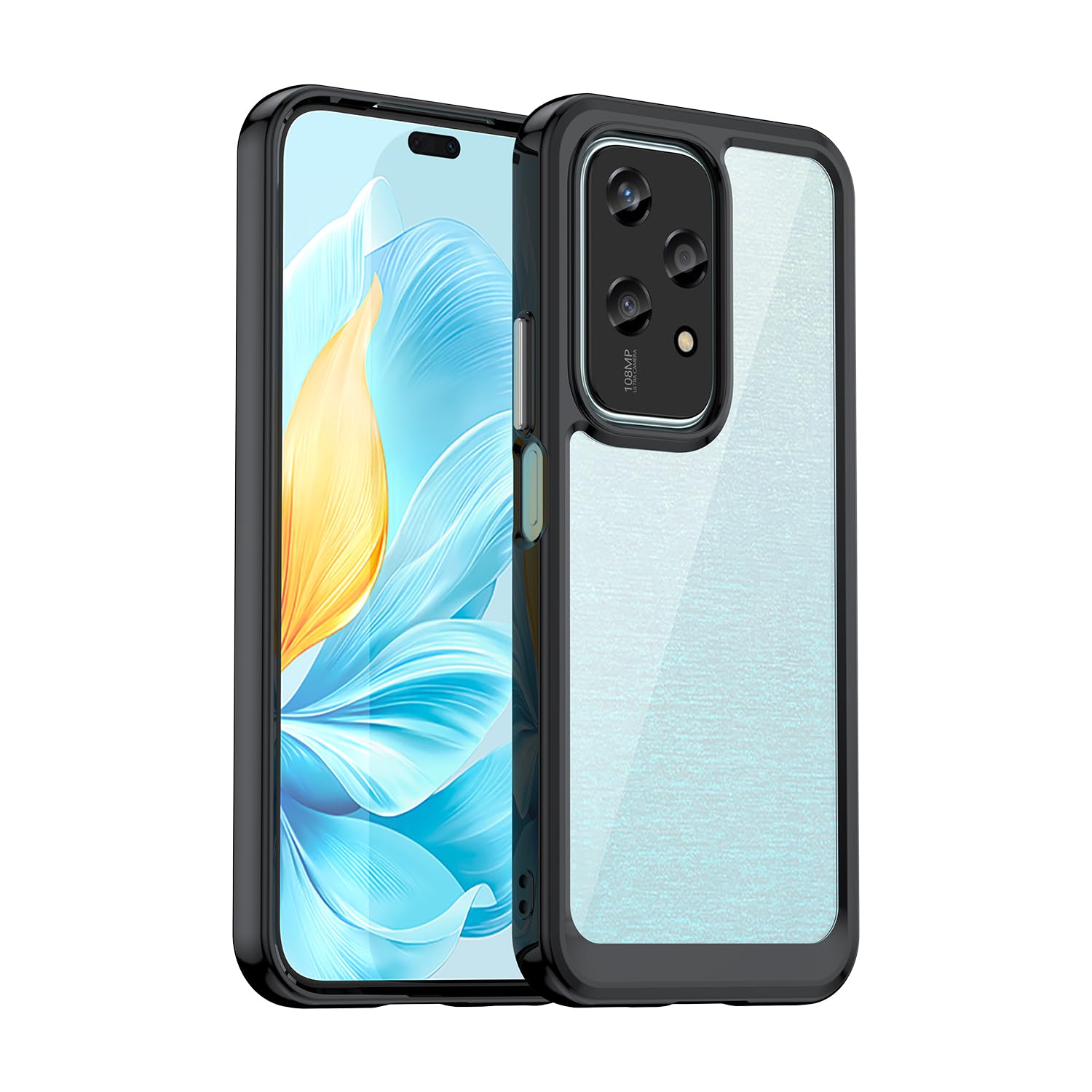 TailTech Phone Case for HONOR 200 Lite 5G [Black] - Transparent Acrylic Hard Cover for HONOR 200 Lite — image 1