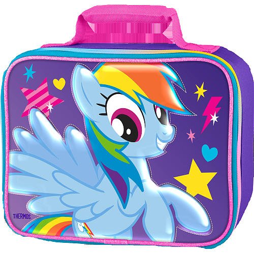 My Little Pony Purple with Pink Glitter Insulated Lunch Kit Tote