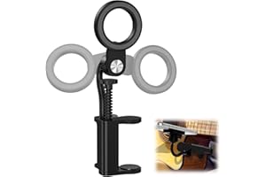 ALAFLY Magnetic Guitar Phone Holder [N54 Stronger Magnets] Universal Smartphone Mount for Guitar, Bass, Ukulele, 360° Adjustment Ideal for Video Recording/Live Streaming/Online Teaching,Hollow Model