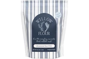 NORTHSHORE WILLOW AND OAK Willow Flour - Authentic French T55 Wheat Flour for Baking, Fine milled, 2.2 (1kg) Bag