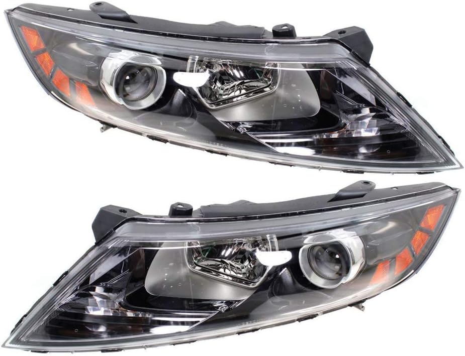 Epic Lighting OE Fitment Replacement Headlights Assemblies Compatible with 2011-2013 Kia Optima [KI2502155 KI2503155 921012T121 921022T121] Left Driver & Right Passenger Sides Pair