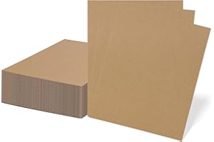 RLAVBL 50 Pack 8x10 Corrugated Cardboard Sheets, Flat Cardboard Inserts for Shipping, Mailing, Packing, DIY Crafts