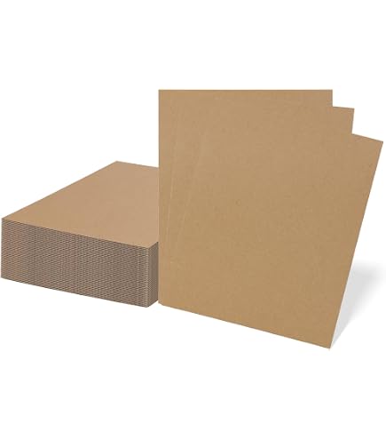 Lot 25 Feuilles Carton Ondulé Marron YZROHYI - 30x20 Cm, épais, Pour Bricolage Et Emballage