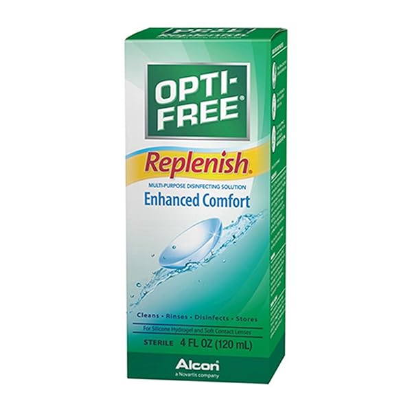 OPTI-FREE REPLENISH (NEW) SIZE 4Z OPTI-FREE REPLENISH SOLUTION FOR SILICON HYDROGIL AND SOFT CONTACT LENSES