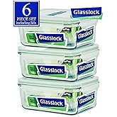 Glasslock Food-Storage Container with Locking Lids Oven and Microvave Safe - Rectangular 37oz