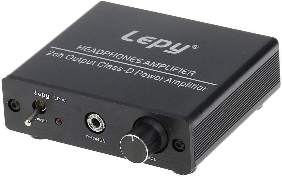 DollaTek LEPY LP-A1 Hi-Fi Stereo Audio Headphone Amplifier 2 Channel output Class D Power, Black/White