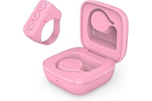 Vekesen Tiktok Scrolling Ring TikTok Remote Control Bluetooth Camera Video Recording Remote TIK Tok Scrolling Ring Page Turner for Kindle App (Not for Kindle Devices) (D01, Pink)