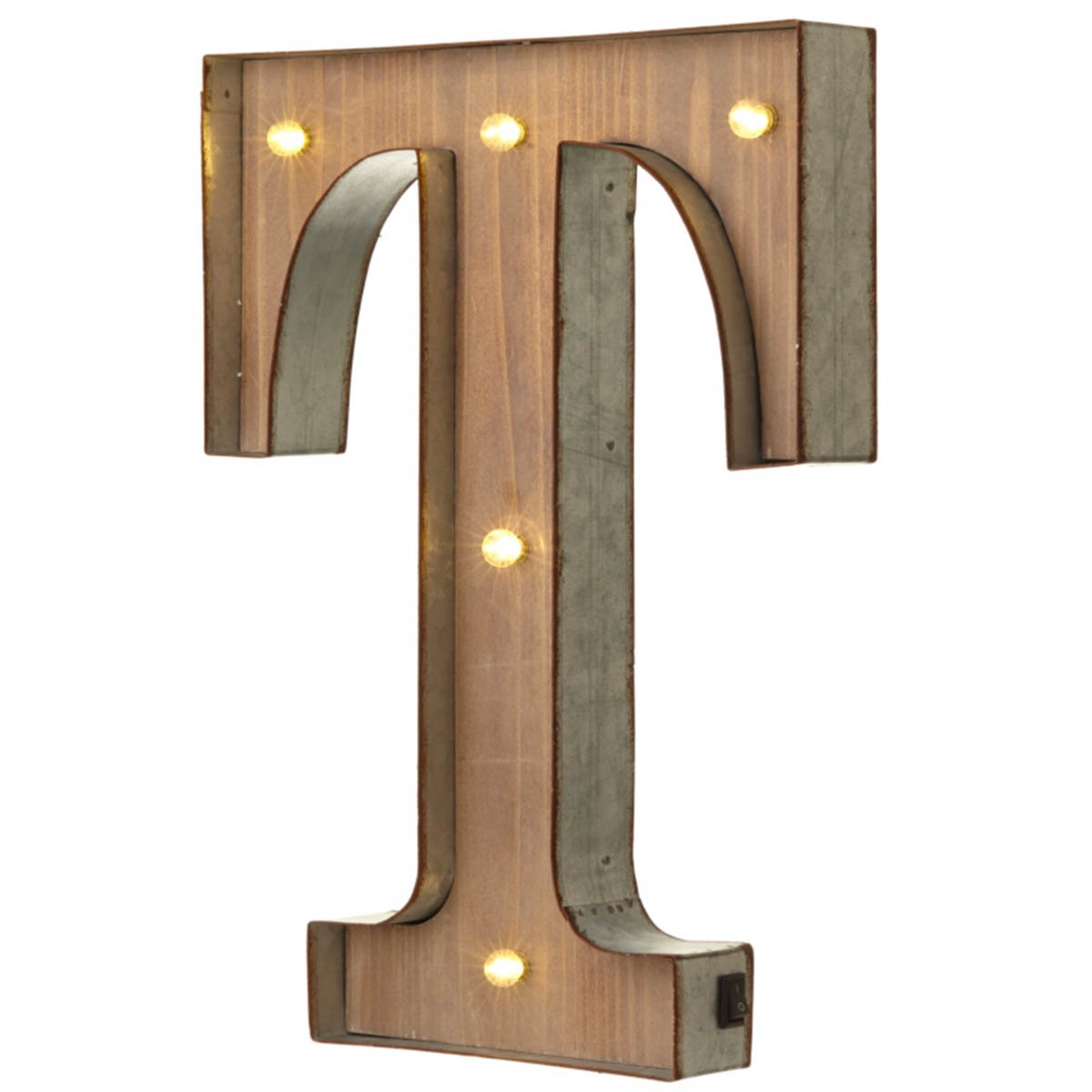 Vintage Illuminated Carnival Lights - A-Z - Choice of Alphabet Letters (Letter T)