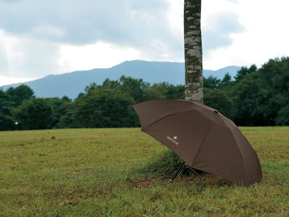 Snow Peak Ultralight Umbrella, Heavy-Duty, Wind-Resistant, Travel, Camping, Hiking, Commuting, Small, Grey
