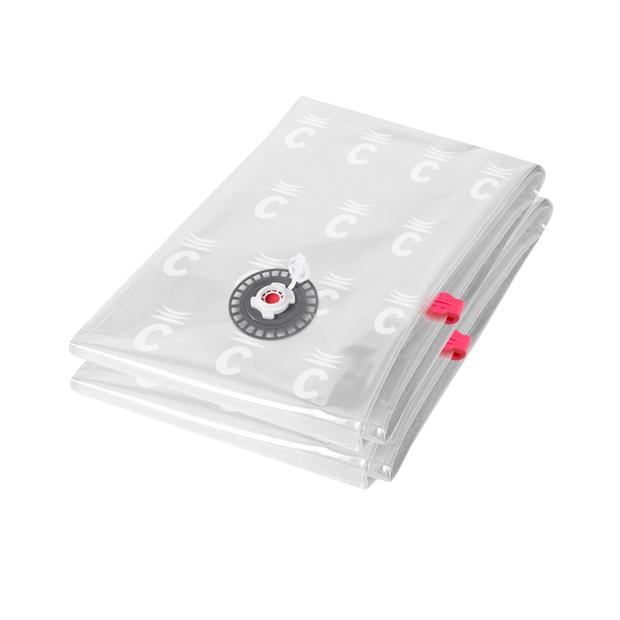 Compactor Aspispace Set of 2 Large Vacuum Compression Bags - 80X100 cm, Transparent, Reusable up to 100 Times Sku: RAN7485