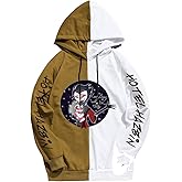 Iuene Adult Hazbin Hotel Cosplay Color Matching Hoodie Hooded Pullover Sweatshirt Alastor Shirt Helluva Boss Jacket