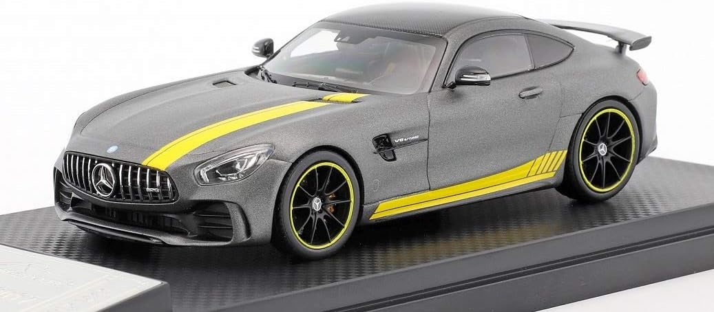 Almost Real Alm 4713 Mercedes Amg Gt R Metal Grey With Yellow Stripe Echelle 1 43 Modele De Collection Amazon Fr Jeux Et Jouets