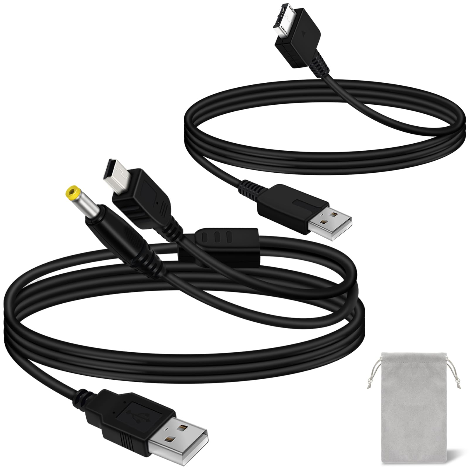 COMeap PSP Charger Cable for Sony PSP 1000 2000 3000, PS Vita Charger Cable for PlayStation Vita 1000 USB Data Cable & Charging Cord 3FT