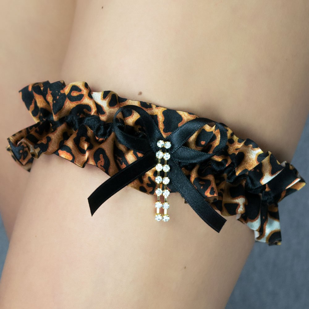 Bridal garter tossing garter wedding garter animal print Amazon.co.uk