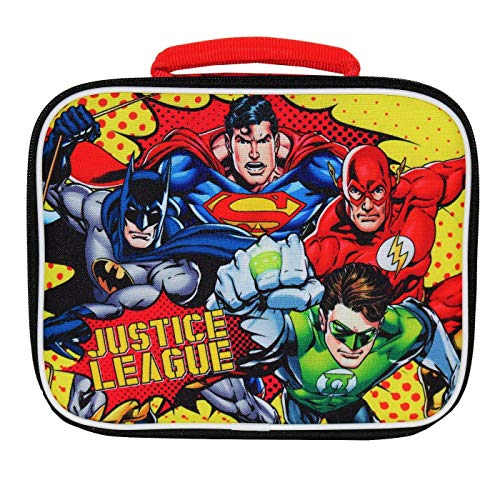 UPD DC Comics Justice League Batman & Superman Lead-Free Insulated Lunch Tote Box Bag, Multicolor, 10" x 8" x 3.5"