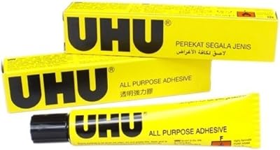 UHU All Purpose Glue 20ml Extra Strong Clear Adhesive Pack of 2 Tubes