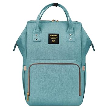 green baby changing bag