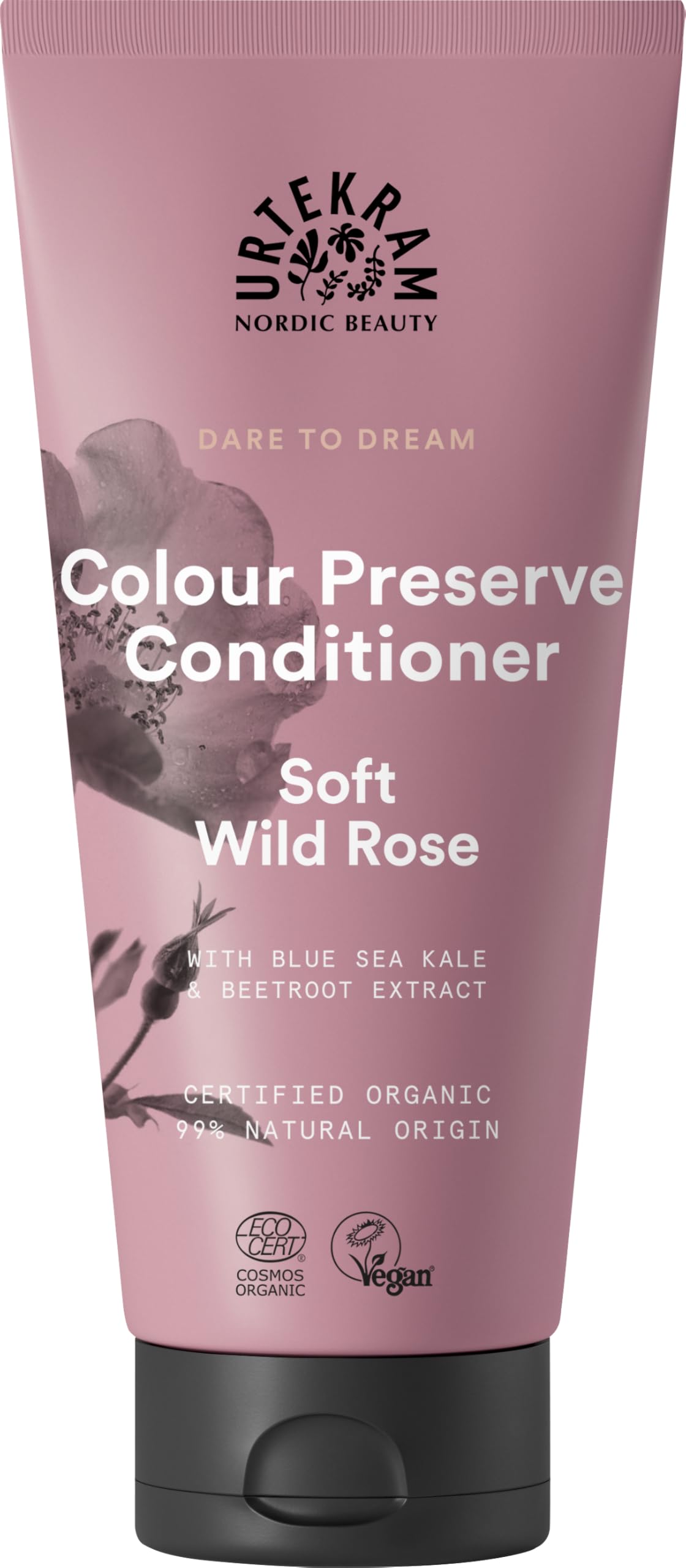 Urtekram Conditioner - Colour Preserve - Wild Rose - 180 ml, Vegan, Organic, Natural Origin