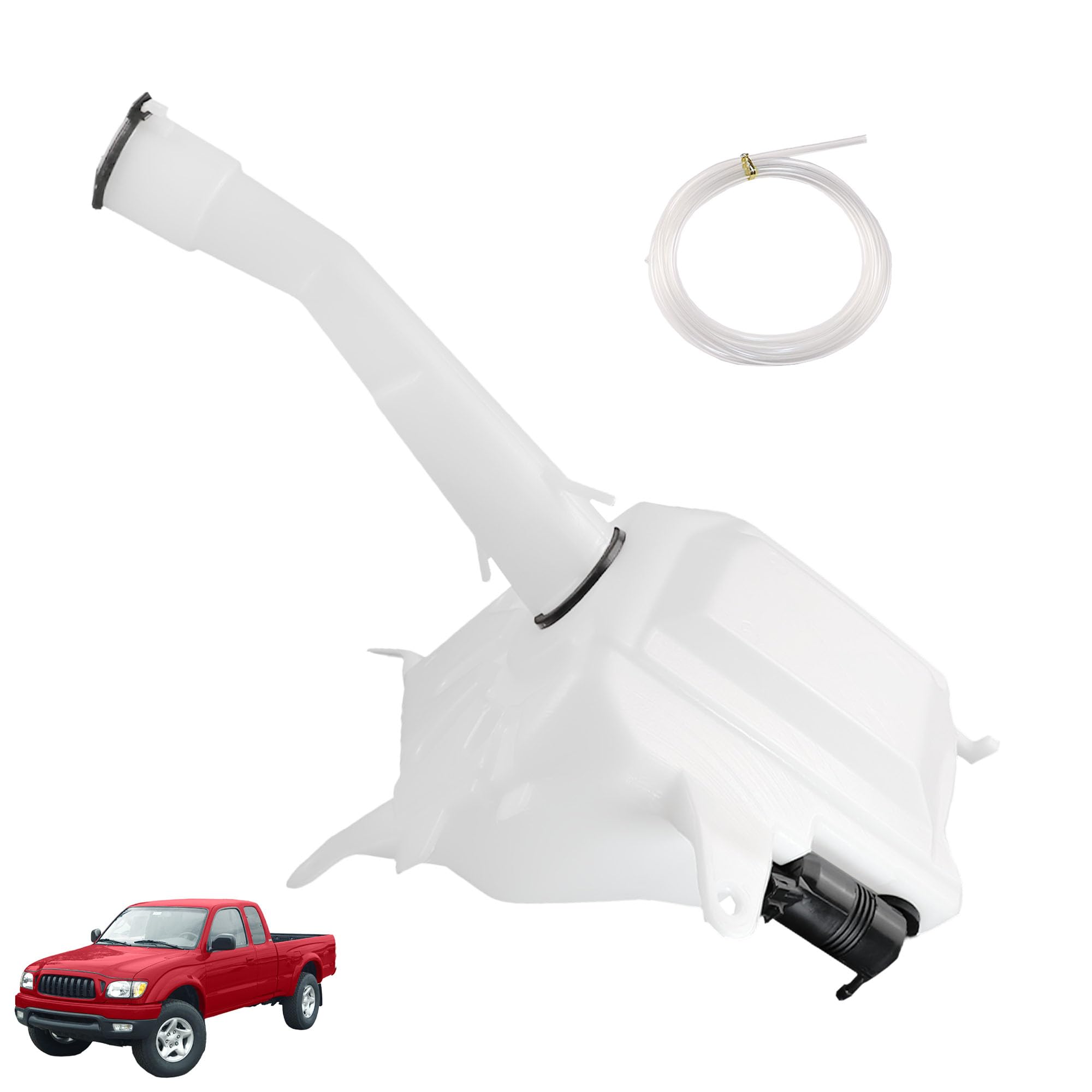 Photo 1 of YzusGomumu Windshield Washer Reservoir Tank with Cap No Bottom Sensor Hole Compatible with 1998-2004 Toyota Tacoma Replaces 85315-04050, for 2WD 4WD Models Without Cold Weather Package