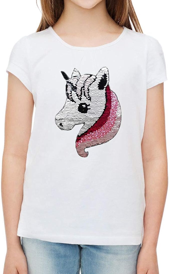 maglietta unicorno paillettes