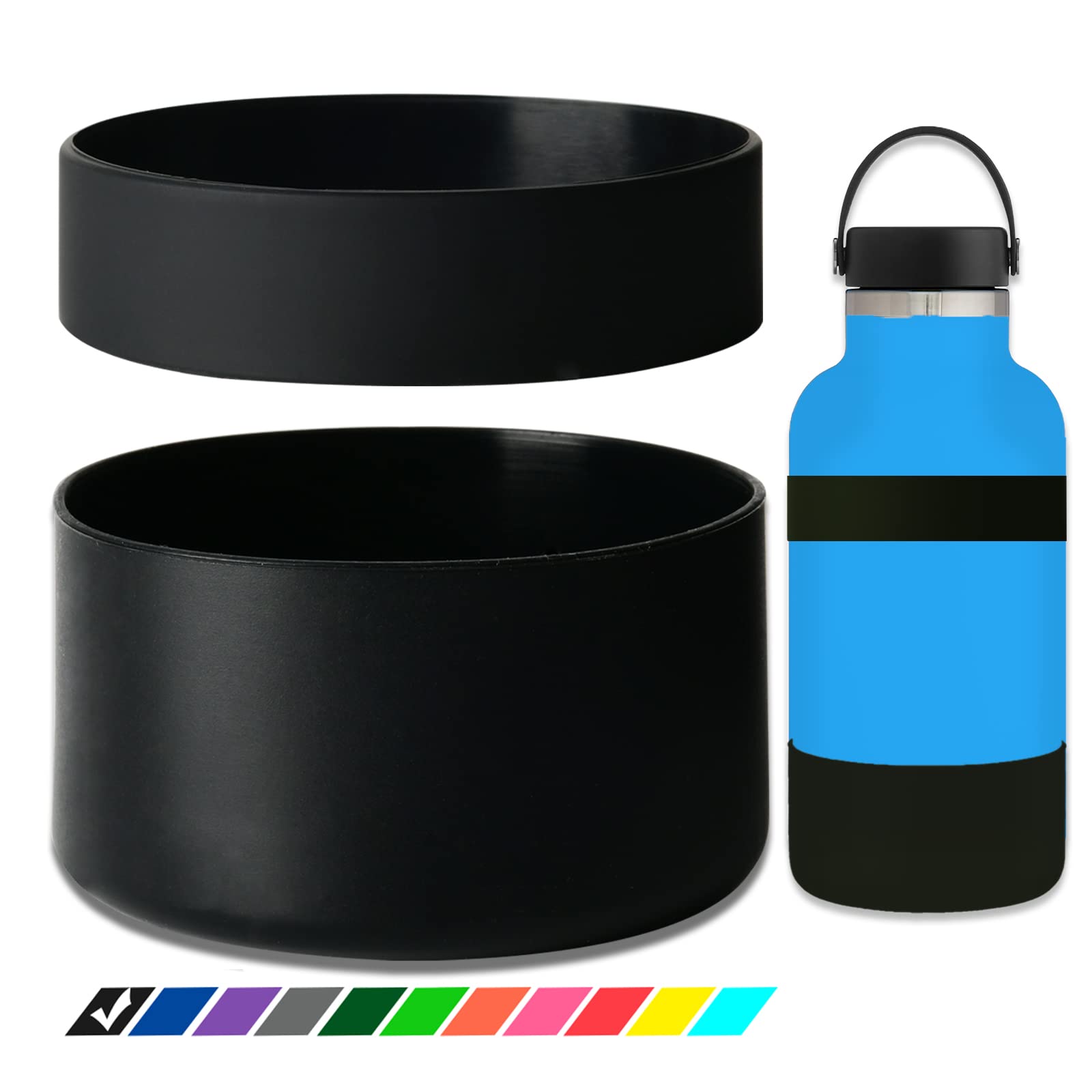 Photo 1 of Greant Double Protective Water Bottle Boot Compatible with Hydro Flask 64 oz, Silicone Flex Boot for Hydroflask Boot, Universal Anti-Slip Bottle Sleeve, 3 Sizes to Choose