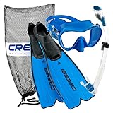 Cressi Rondinella Full Foot Mask Fin Snorkel Set with Bag